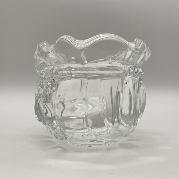 IMPERIAL CRYSTAL Fine 24% Lead  Flower Bouquet/Heavy  Candy Dish Bowl - Picture 5 of 9